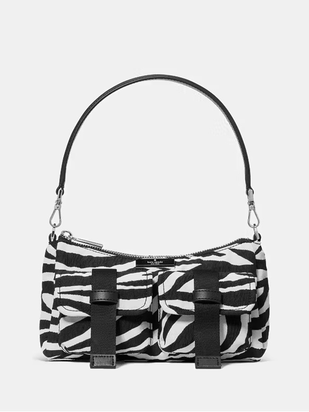 ♠️Kate Spade Carter Zebra Cargo Convertible Crossbody Bag, Black NEW NWT